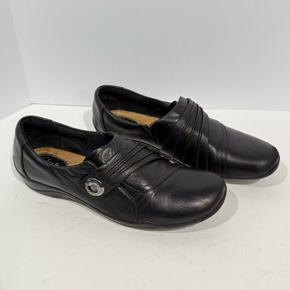 Womens 8.5 M Clarks Artisan Kessa Alcove 26102319 Black Leather Slip On Loafers - Picture 16 of 16